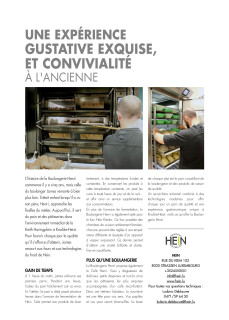 Boulangerie Henri: une expérience gustative exquise, et convivialité à l’ancienne