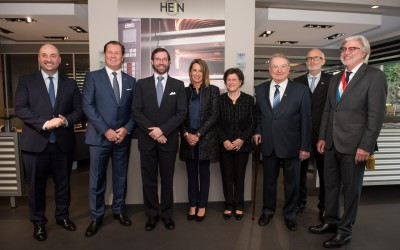 Le Grand-Duc heritier Guillaume en visite a l'usine HEIN