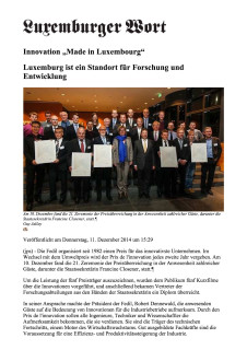 Innovationspreis 2014
